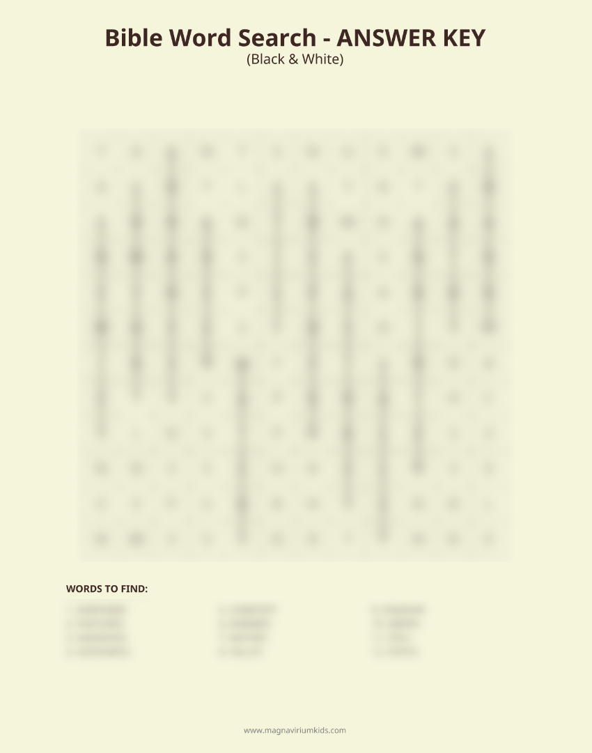 Psalm 23 Word Search Pack - English (30 Puzzles, Easy-Hard)