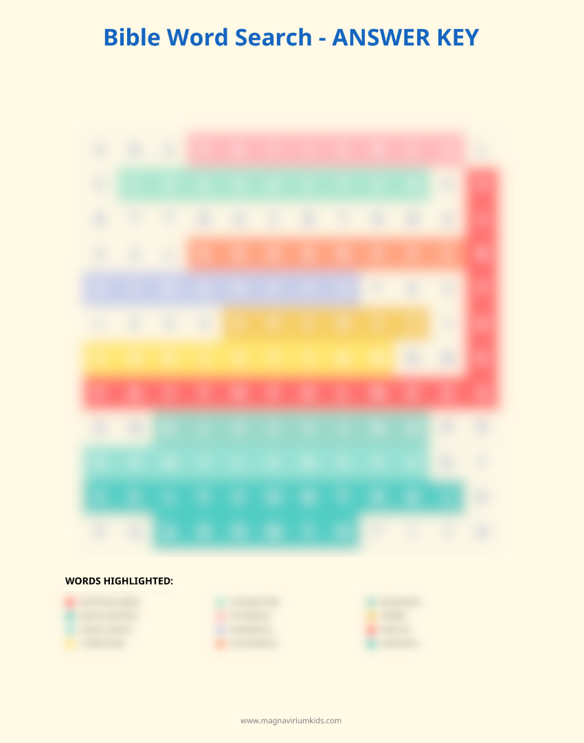 Fruits of the Spirit Word Search Pack - English (30 Puzzles, Easy-Hard)