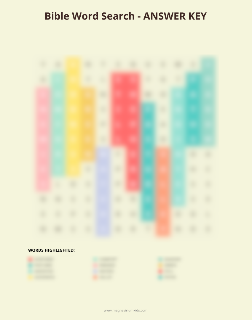 Psalm 23 Word Search Pack - English (30 Puzzles, Easy-Hard)